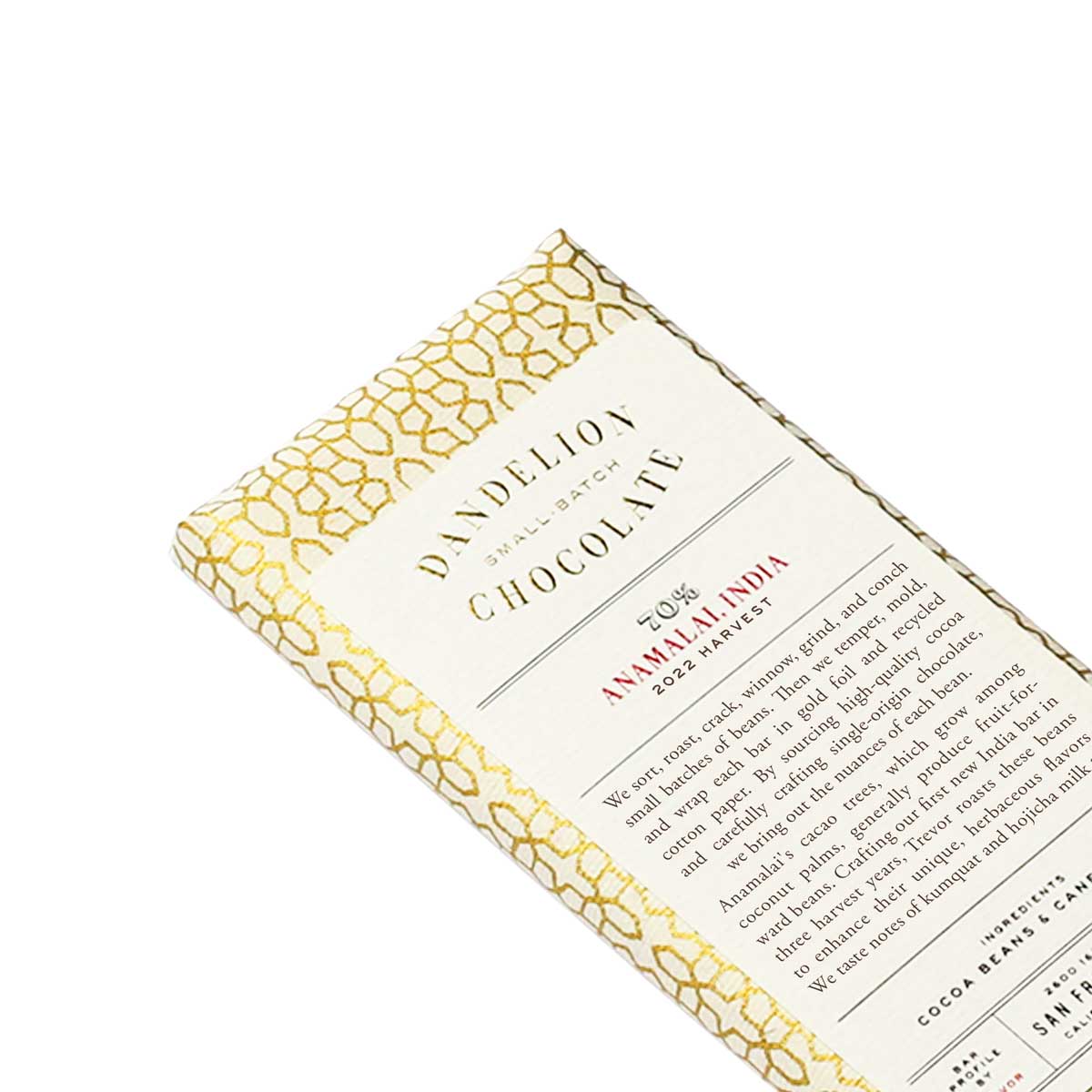 Anamalai, India 70% 2022 Harvest Single-Origin Chocolate Bar - Image 3