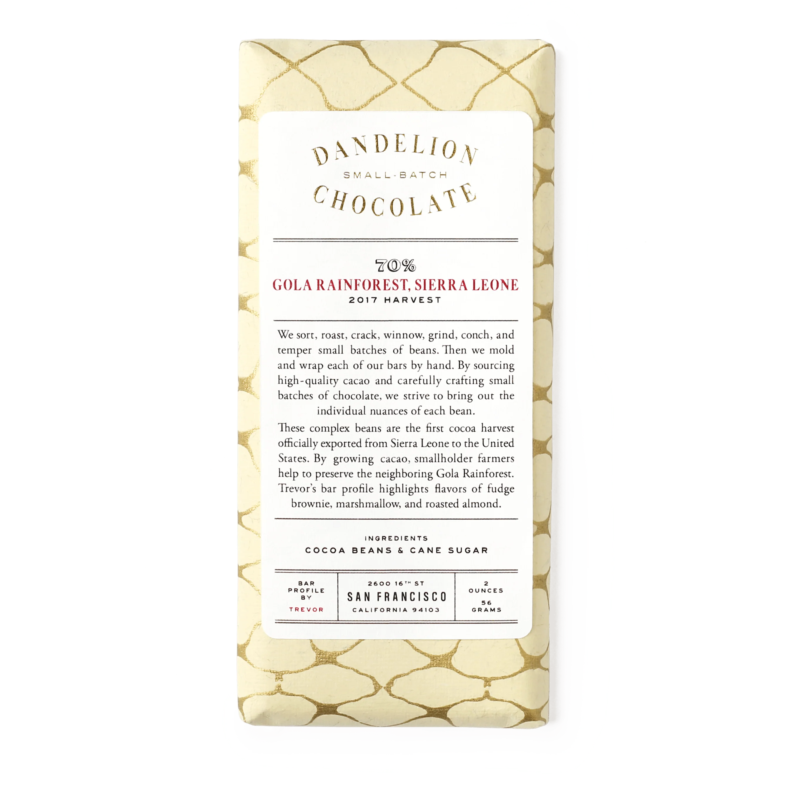 Gola Rainforest, Sierra Leone 70% 2017 Harvest Single-Origin Chocolate Bar - Image 2