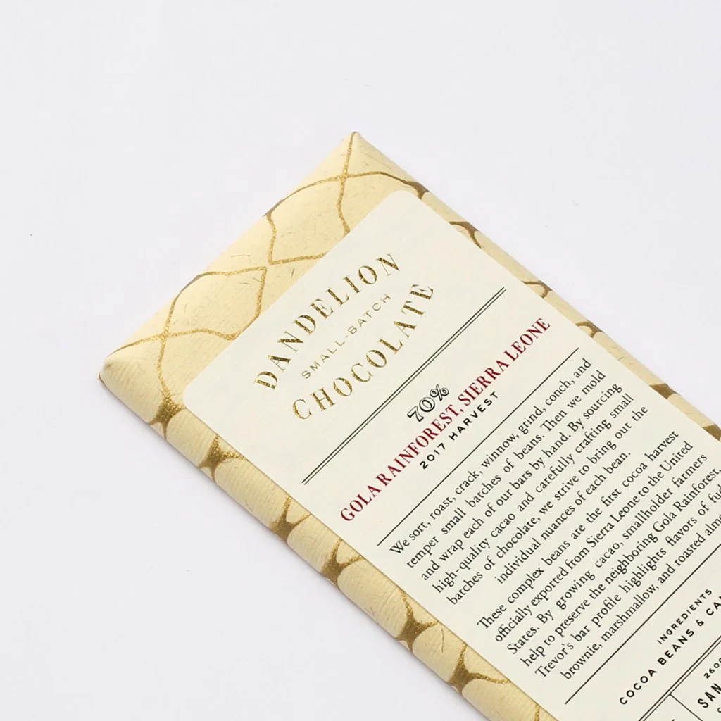 Gola Rainforest, Sierra Leone 70% 2017 Harvest Single-Origin Chocolate Bar - Image 3