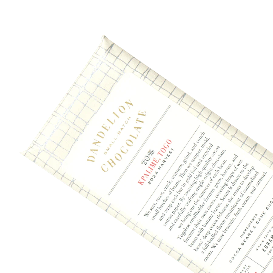 DCJ -Kpalime, Togo, 2024, 70% Single-Origin Chocolate Bar - Image 3