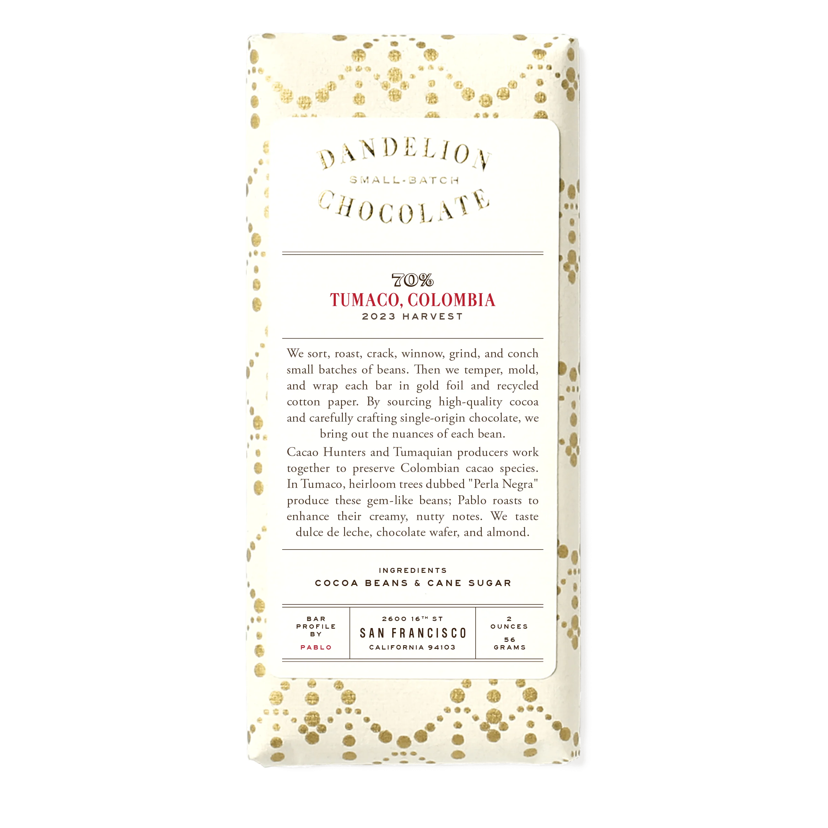 Tumaco, Colombia 70% Single-Origin Chocolate Bar - Image 3